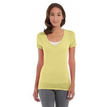 Karissa V-Neck Tee-S-Yellow